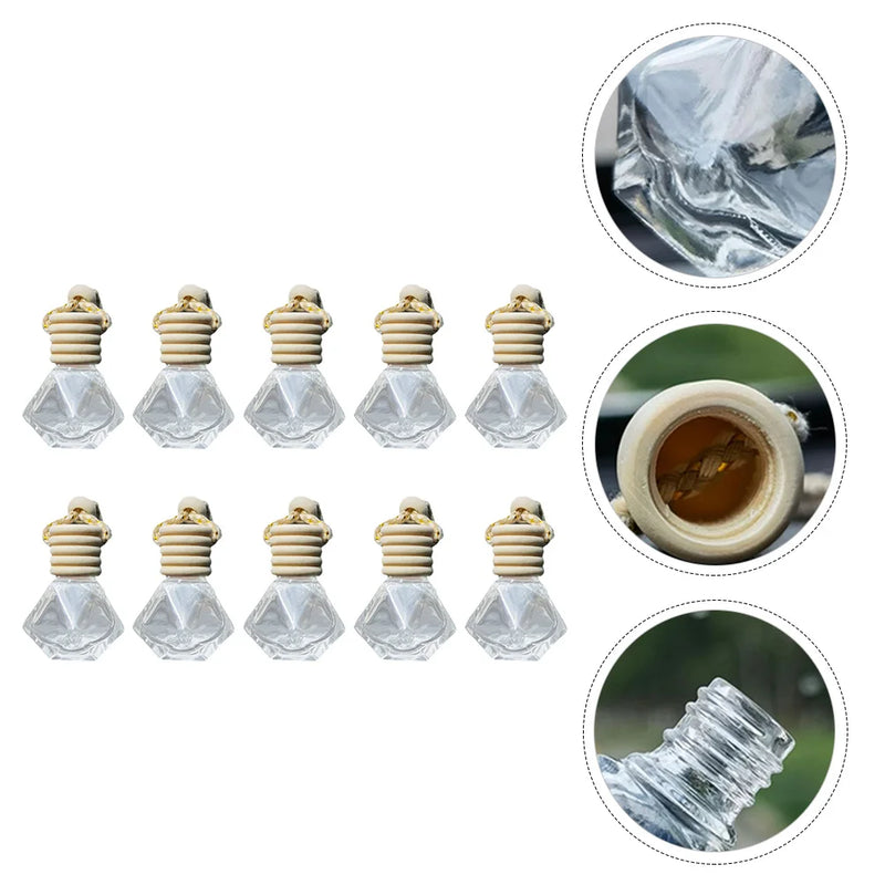 Car Perfume Pendant Mini Refillable Hanging Mirror Rearview Charm