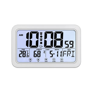 Digital Desktop Clock with Alarm, Time/Calendar/Temperature Display