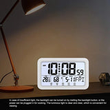 Digital Desktop Clock with Alarm, Time/Calendar/Temperature Display