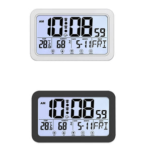 Digital Desktop Clock with Alarm, Time/Calendar/Temperature Display