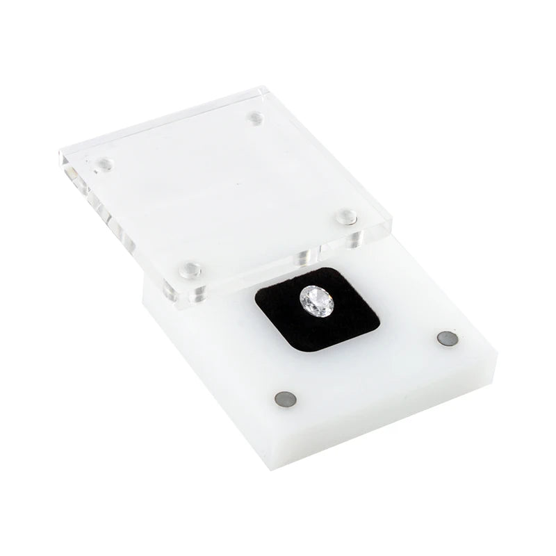 Dikaitools GemTrue Clear Plastic Diamond Display Box With Magnetic Cover
