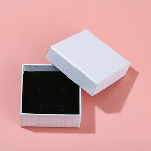 10Pcs Square Jewelry Box for Earrings Rings Necklaces Gift Paper