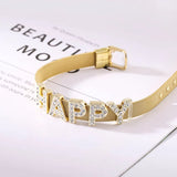 Alloy Plated Charm Mesh Bracelets For Women 10MM Stainless Steel Bangle