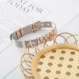 Heart Map Charm Beaded Bracelet Stainless Steel Strap Bangle