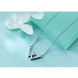 925 Silver W Letter CZ Pendant Necklace Boho Choker for Women