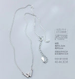 925 Silver W Letter CZ Pendant Necklace Boho Choker for Women