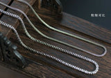 Sterling Silver Popcorn Chain Necklace for Women Men
