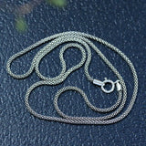 Sterling Silver Popcorn Chain Necklace for Women Men