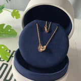Dinh Van 925 Paris Zircon Necklace Handcuffs Pendant