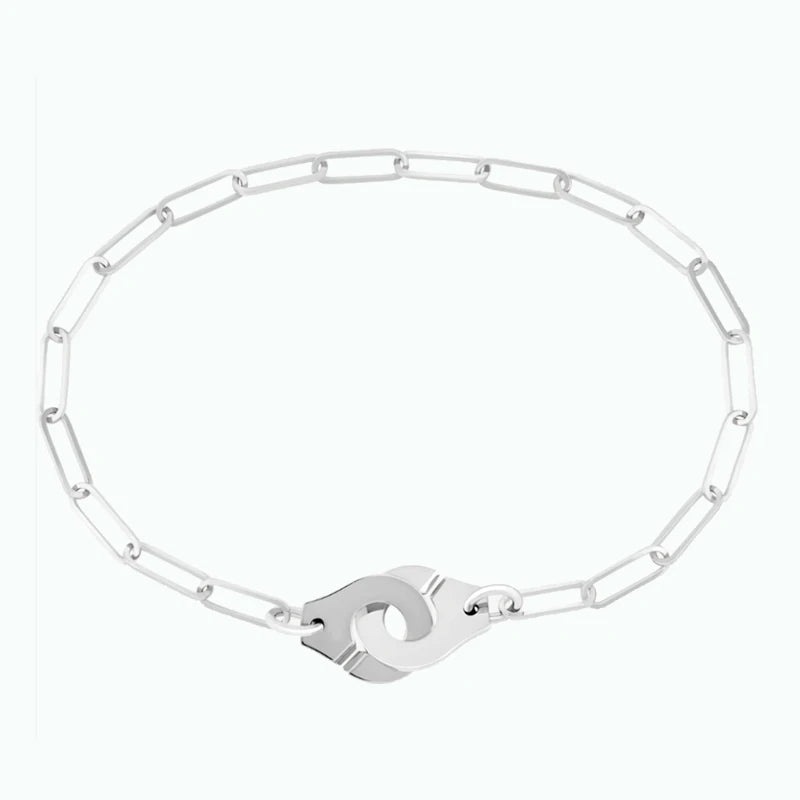 Dinh Van 925 Silver Handcuff Bracelet Menottes Hand Cuff For Women
