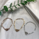 Dinh Van 925 Silver Handcuffs Adjustable Franch Chain Bracelet