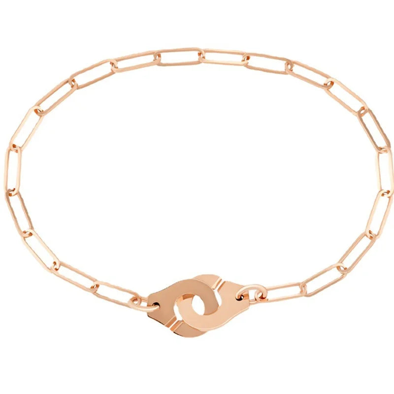 Dinh Van 925 Silver Handcuffs Adjustable Franch Chain Bracelet