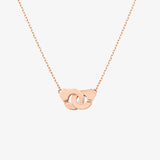 Dinh van 925 Silver Zircon Handcuffs Pendant Necklace