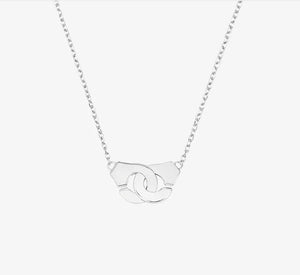 Dinh van 925 Silver Zircon Handcuffs Pendant Necklace