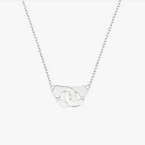 Dinh van 925 Silver Zircon Handcuffs Pendant Necklace