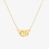 Dinh van 925 Silver Zircon Handcuffs Pendant Necklace