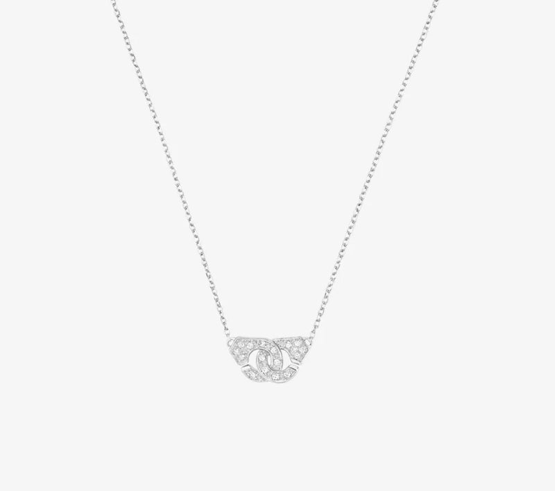 Dinh van 925 Silver Handcuffs Necklace Full Diamond Plating