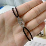 Dinh van Silver Handcuffs Bracelet with Zircon Gem