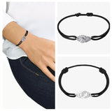 Dinh van Silver Handcuffs Bracelet with Zircon Gem