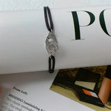 Dinh van Silver Handcuffs Bracelet with Zircon Gem