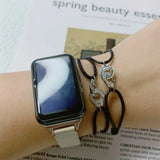 Dinh van Silver Handcuffs Bracelet with Zircon Gem