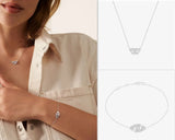 Dinh van 925 Silver Handcuffs Chain Bracelet Zircon Gem Jewelry