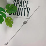 Dinh van 925 Silver Handcuffs Chain Bracelet Zircon Gem Jewelry