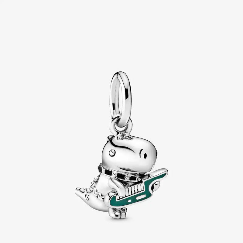 Dino Dinosaur Punk Band Silver Charm Jewelry Making Bracelet Women Charms