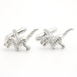 Dinosaur Cuff Links For Men Animal Brass Material Silver Cufflinks