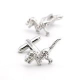 Dinosaur Cuff Links For Men Animal Brass Material Silver Cufflinks