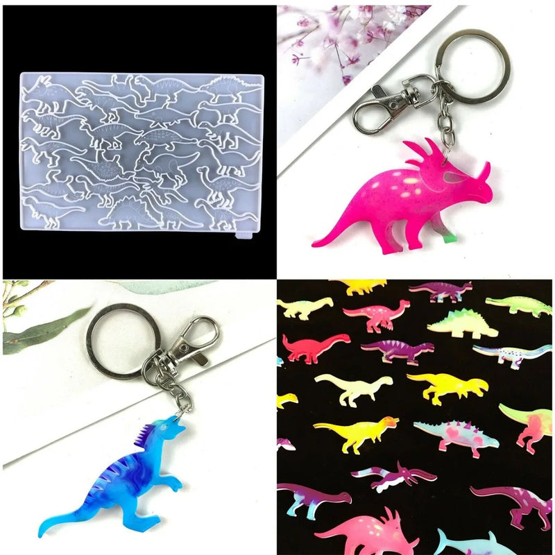 Dinosaur Family Silicone Mold for Resin Crafting