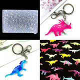 Dino Keychain Drop Glue Mold DIY Pendant Decor Silicone Mold