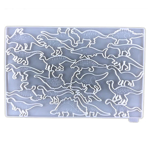 Dino Keychain Drop Glue Mold DIY Pendant Decor Silicone Mold