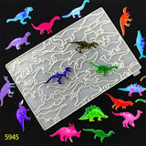 Dino Keychain Drop Glue Mold DIY Pendant Decor Silicone Mold