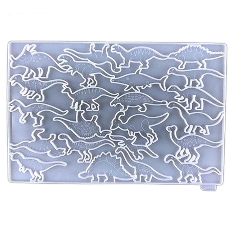 Dino Keychain Drop Glue Mold DIY Pendant Decor Silicone Mold