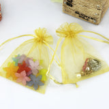 50 Pcs Yellow Organza Bag 7*9 CM 9*12 CM Jewelry Pouches Pretty Pouches
