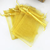 50 Pcs Yellow Organza Bag 7*9 CM 9*12 CM Jewelry Pouches Pretty Pouches