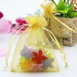 50 Pcs Yellow Organza Bag 7*9 CM 9*12 CM Jewelry Pouches Pretty Pouches