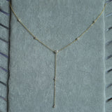 Maxi Necklace 33+8cm Collier Delicate Jewelry Cz Station Y Lariat Charm