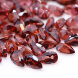 Natural Red Garnet Pear Cut Loose Gemstone 3*5mm