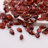 Natural Red Garnet Pear Cut Loose Gemstone 3*5mm