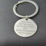 Engraved Letters Keychain Pendant for Grandmother