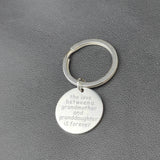 Engraved Letters Keychain Pendant for Grandmother