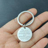 Engraved Letters Keychain Pendant for Grandmother
