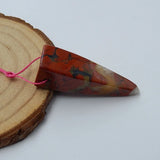 Warring States Red Agate Necklace Pendant 39x12mm