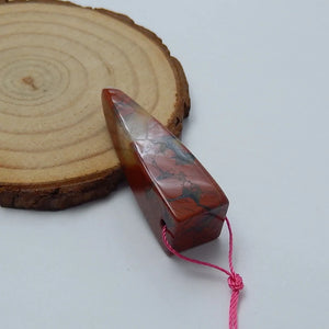 Warring States Red Agate Necklace Pendant 39x12mm