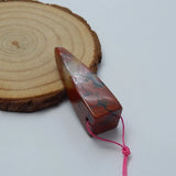 Warring States Red Agate Necklace Pendant 39x12mm