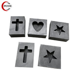Graphite Ingot Bar Mold Cross Shape for Silver Casting Jewelry DIY Tool