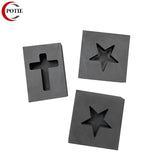 Graphite Ingot Bar Mold Cross Shape for Silver Casting Jewelry DIY Tool
