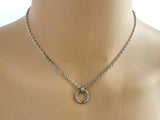 Discreet O Ring Submissive Necklace Gothic Chains